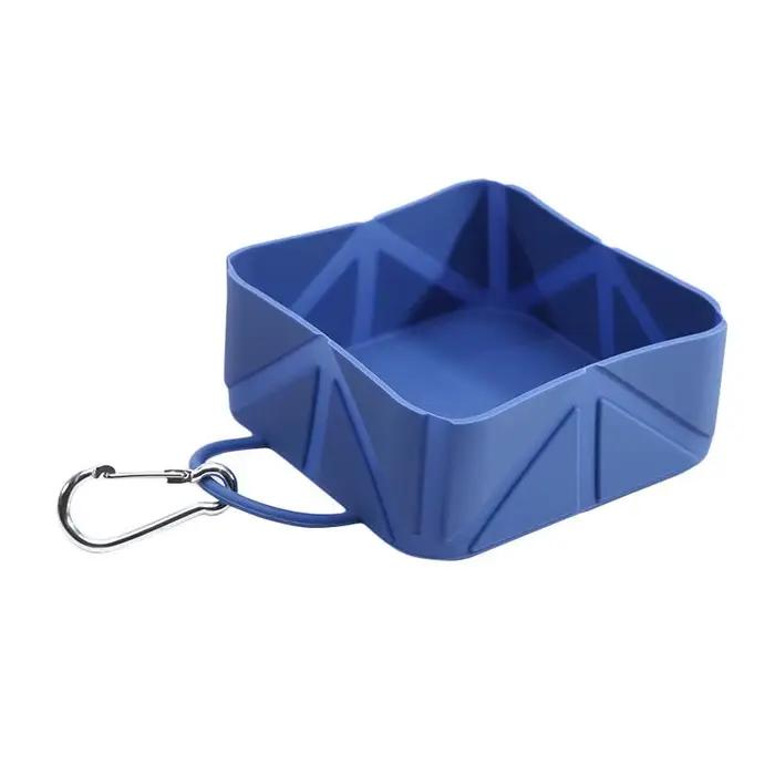 Bol pliable pour chien, joli bol en silicone pliable avec verrou, plateau portable pour nourriture e