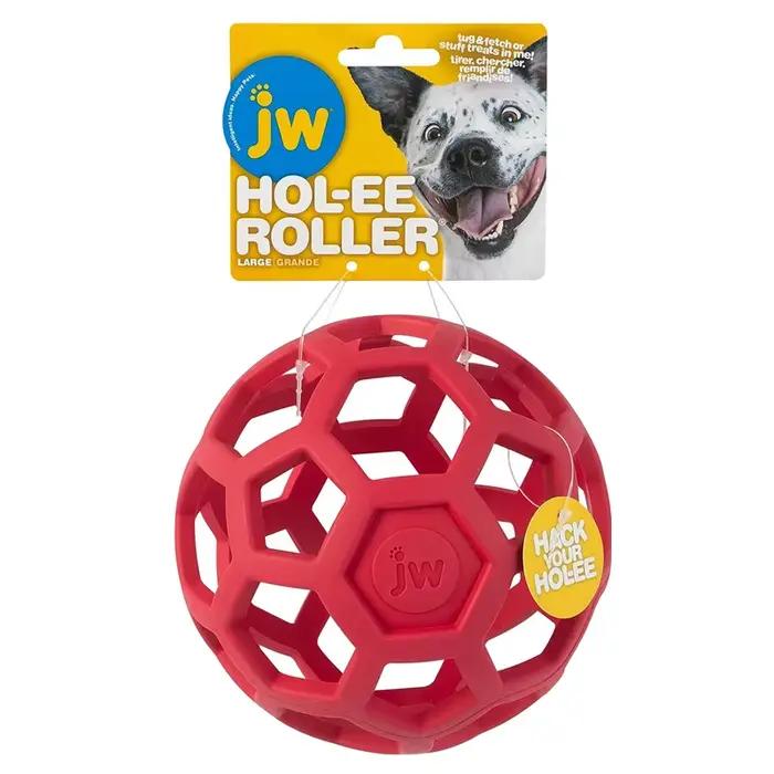JW Hol-ee Roller Dog Fetch Ixious Dispenser Puzzle Ball