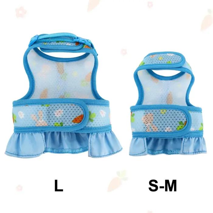 Harnais de lapin avec laisse, jolie boucle réglable, gilet en maille respirante, jupe pour lapin, co