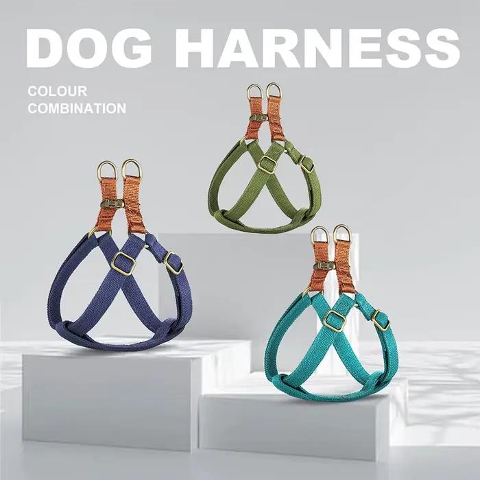 Harnais réfléchissant en nylon personnalisé pour chien, gilet avec étiquette d'identification pour a