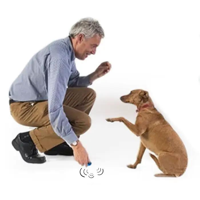Clicker et sifflet multifonctions 2 en 1 pour animaux de compagnie, entraîneur de chien avec porte-c