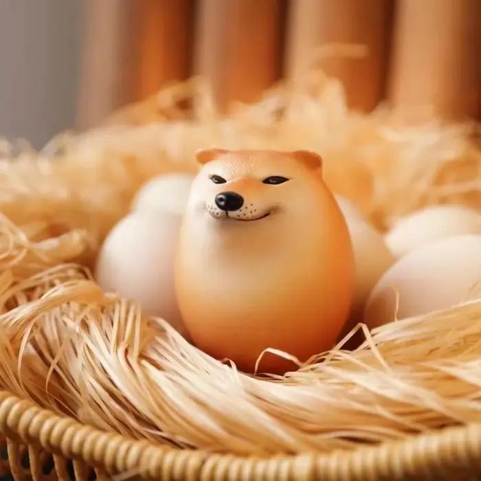Jouet anti-stress Shibako en forme d'œuf de chien réaliste, en PU à récupération lente, décoration d