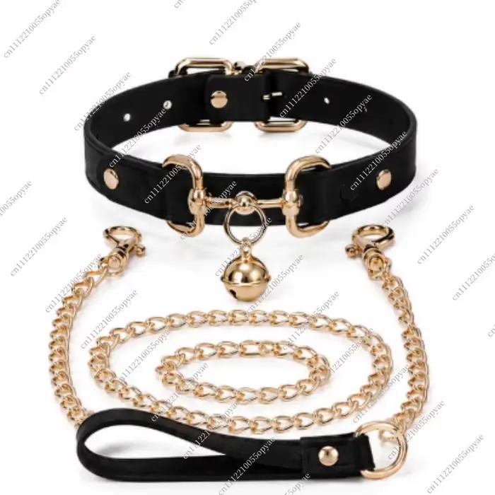 Collier pour chien avec clochette, collier à chaîne réglable pour chiot, chiens de petite, moyenne e