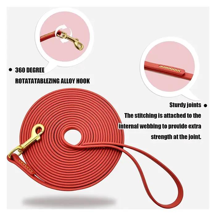 Laisse pour chien 3M 6M 9M de Long laisses pour animaux de compagnie en PVC corde facile à nettoyer