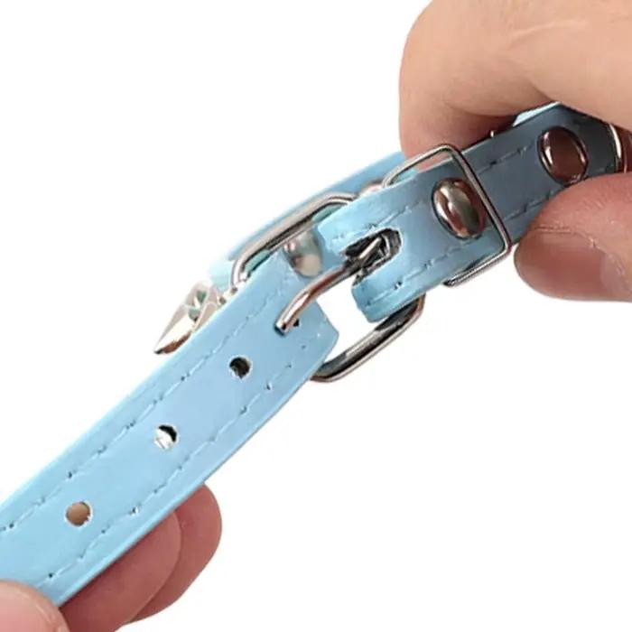 Collier pour chien en cuir clouté anti-morsure