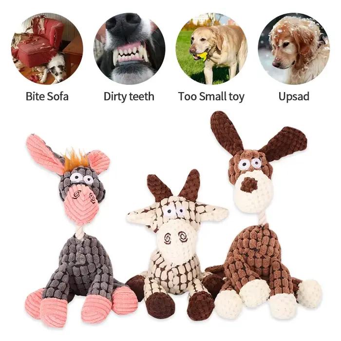 Matkey-Jouets en peluche pour grands chiens