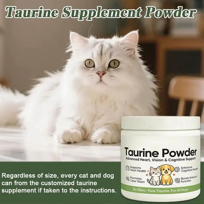 Poudre de supplément de taurine 30g pour chat et chien – Soutient la santé cardiaque