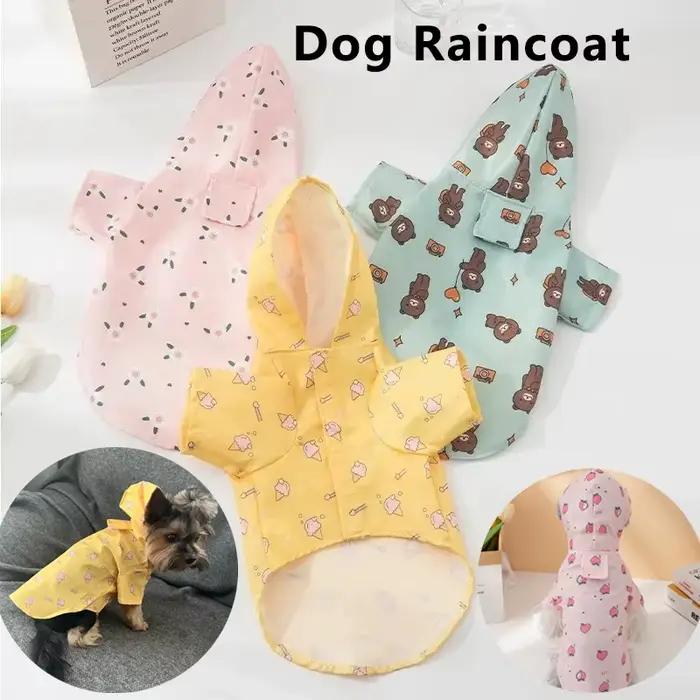 Manteau de Pluie pour Chien Tendance Été Manches Courtes Vêtements Imperméables pour Chiots