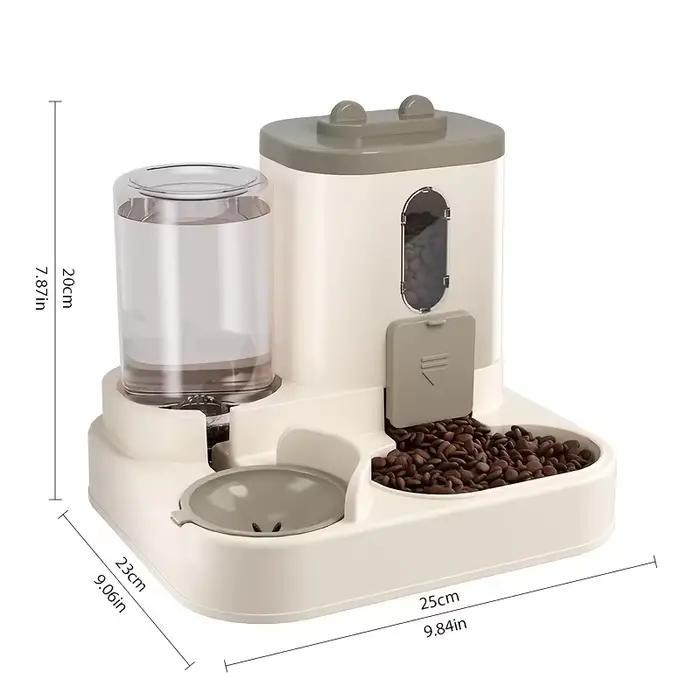 Distributeur d'eau et de nourriture pour chat 2 en 1