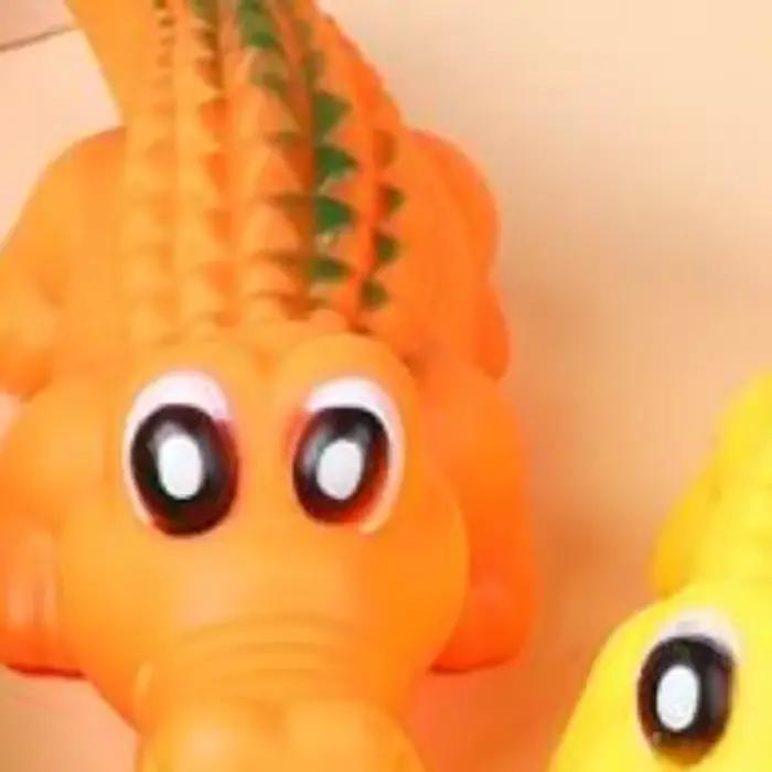 Jouet pour chien en caoutchouc crocodile qui couine