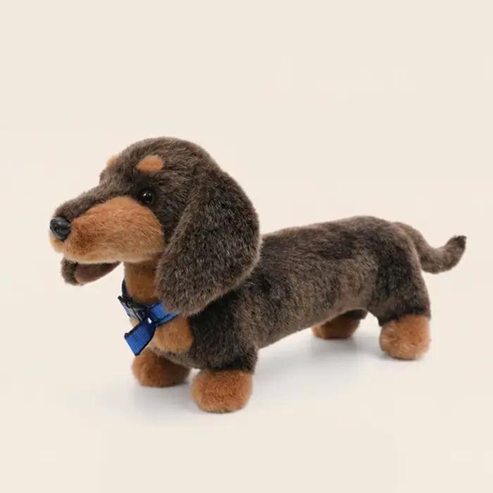 Nouvelle Peluche Chien Longue de Haute Qualité, Chien Teckel en Peluche, Jouet de Simulation de Chiot Doux, Décoration d'Intérieur, Cadeau, Modèle Ornemental
