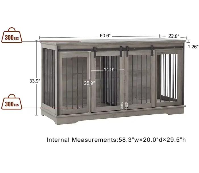 Grand meuble de caisse pour chien