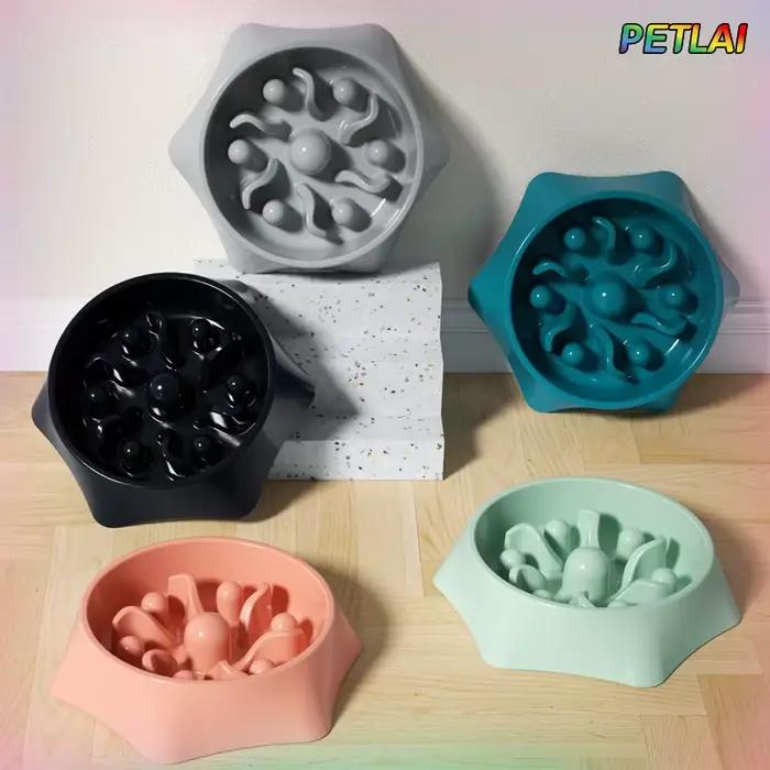 Bols pour chiens mangeoire lente Anti-étouffement ralentissement manger de la bouchée arrêter facile à nettoyer Puzzle bol de nourriture pour chien alimentation interactive antidérapante