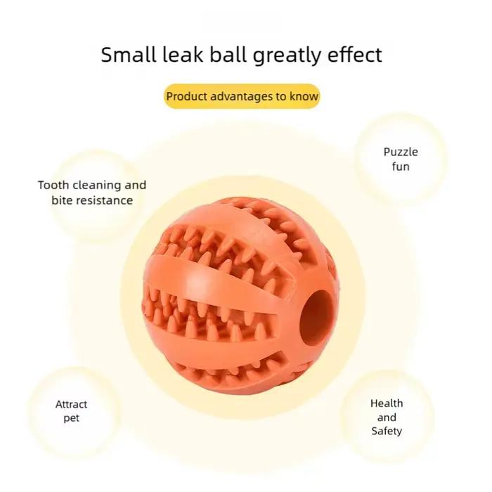 Balle de jeu pour chien, balle de jeu non toxique résistante aux morsures pour chiens, chiots et chats, balle distributrice de friandises pour animaux de compagnie, balle à mâcher pour nettoyer les de