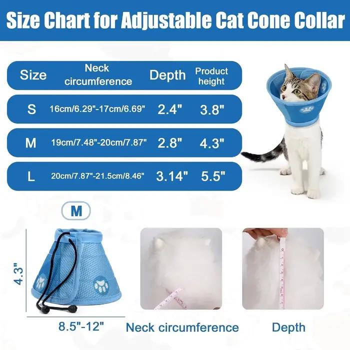 Collier conique réglable pour chat