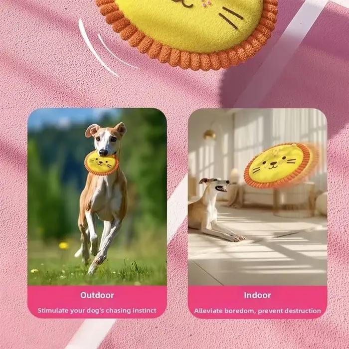 Frisbee en peluche doux pour chien