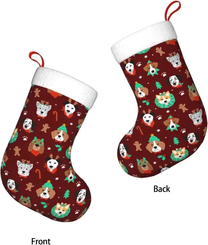 Bas de noël en forme de chien mignon