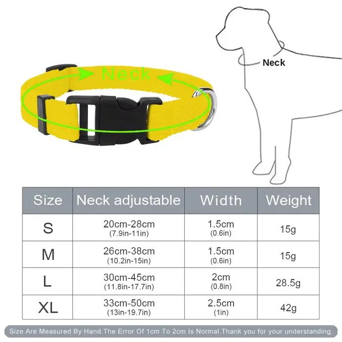 Collier pour animaux de compagnie multicolore en nylon