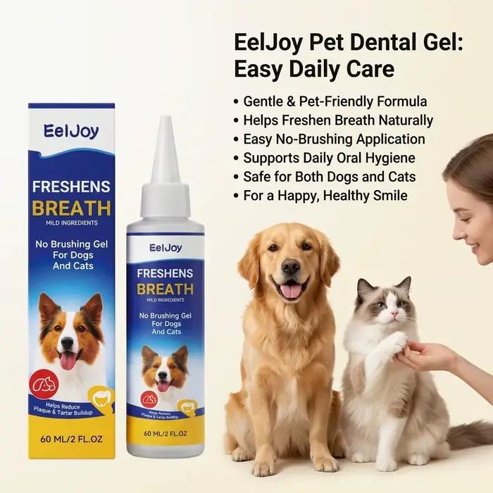 EELJOY Gel de Soin Dentaire pour Animaux Réduit la Plaque et le Tartare