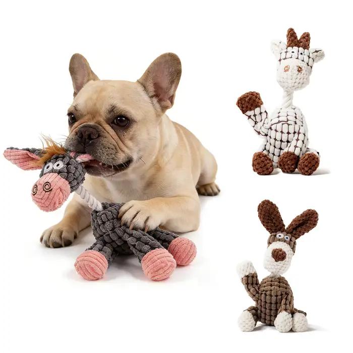 Matkey-Jouets en peluche pour grands chiens