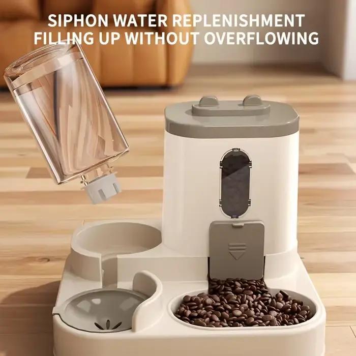 Distributeur d'eau et de nourriture pour chat 2 en 1