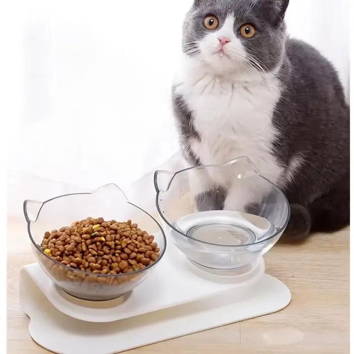 Bols pour chat, bols de nourriture pour chat inclinés surélevés