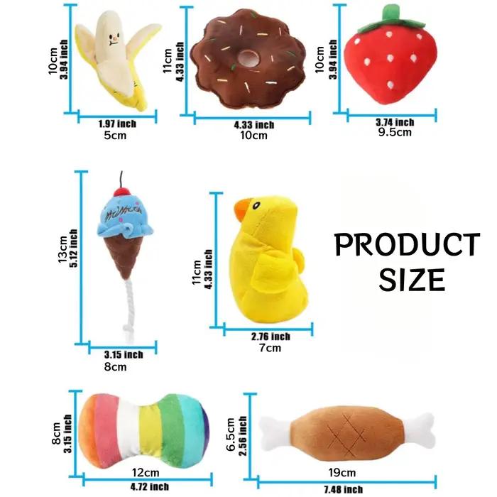 Un ensemble de 7 pièces de jouets sonores pour chiots