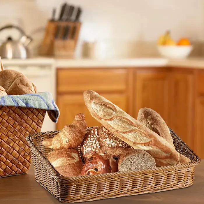 Panier de rangement tressé à la main en rotin