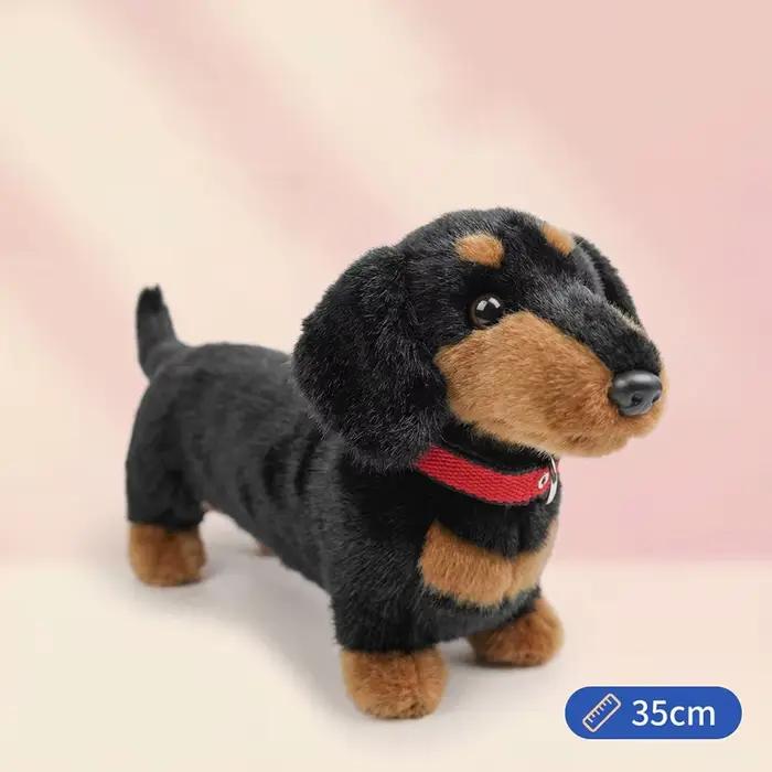 Nouvelle Peluche Chien Longue de Haute Qualité, Chien Teckel en Peluche, Jouet de Simulation de Chiot Doux, Décoration d'Intérieur, Cadeau, Modèle Ornemental