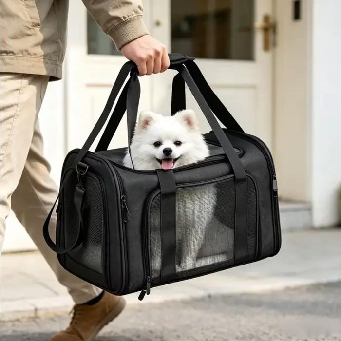 Sac à dos de transport pour animaux de compagnie approuvé par les compagnies aériennes, sac de voyage souple pour petits chiens et chats, léger et portable pour le transport de chats