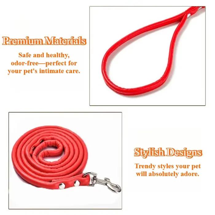 Laisse pour chien en cuir PU