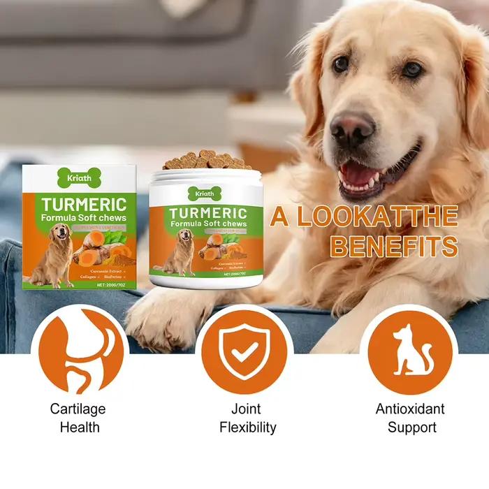 200g de friandises molles bio au curcuma pour chiens