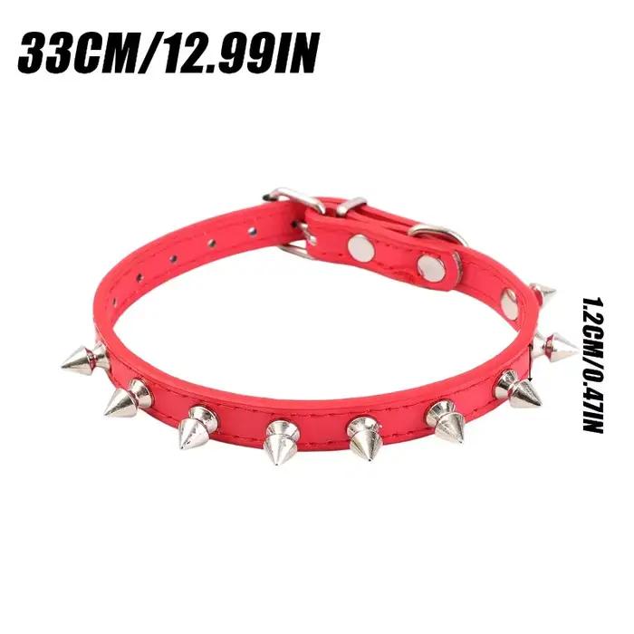 Collier pour chien en cuir clouté anti-morsure