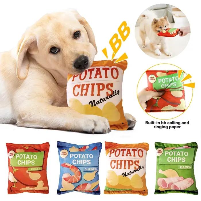Jouet pour chien amusant en forme de sac de chips