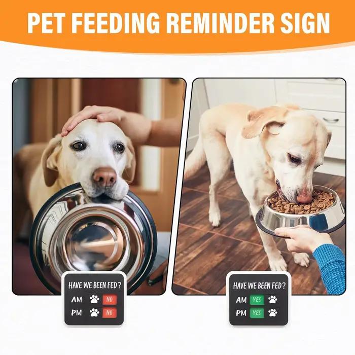 Tableau magnétique de suivi des repas pour chat et chien