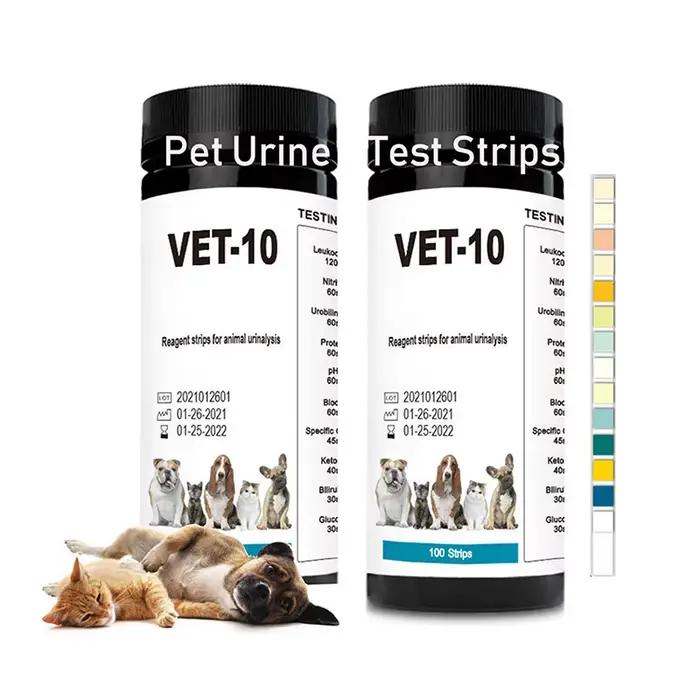 Bandes de test d'urine pour chat et chien