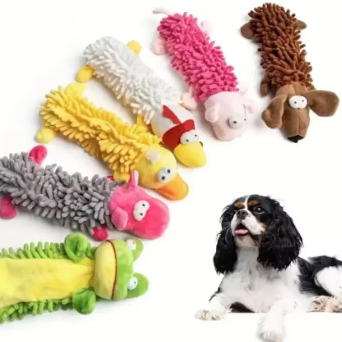 Nouveau jouet en peluche Durable pour chien de compagnie pour petites races-jouet de nettoyage à mâcher grinçant en forme d'animal pour chihuahua Yorkshire Bichon chiots
