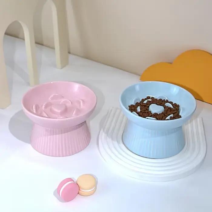 Gamelle surélevée en céramique pour chat et petit chien