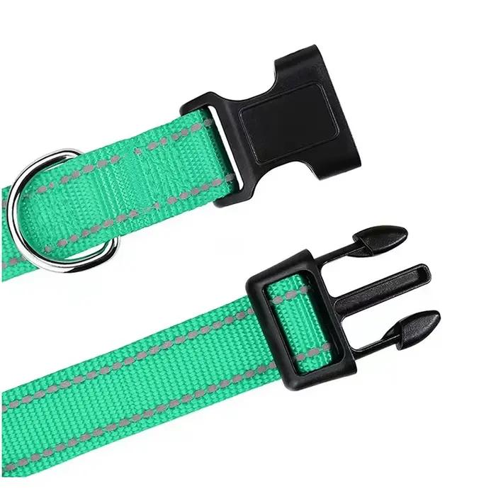 Collier réfléchissant réglable en nylon pour chiens et chats