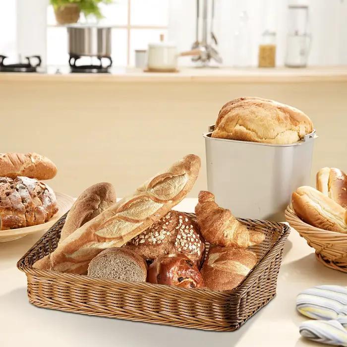 Panier de rangement tressé à la main en rotin