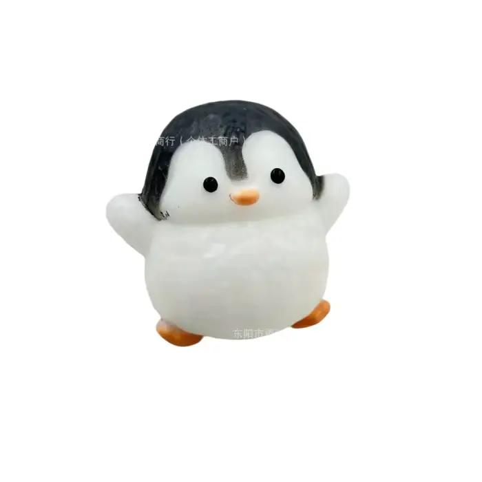 Jouet anti-stress créatif en gel souple en forme de pingouin de dessin animé