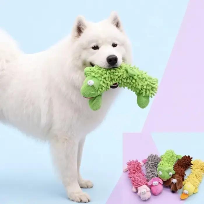 Nouveau jouet en peluche Durable pour chien de compagnie pour petites races-jouet de nettoyage à mâcher grinçant en forme d'animal pour chihuahua Yorkshire Bichon chiots