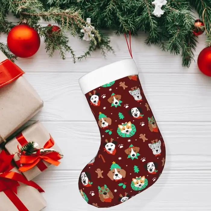Bas de noël en forme de chien mignon