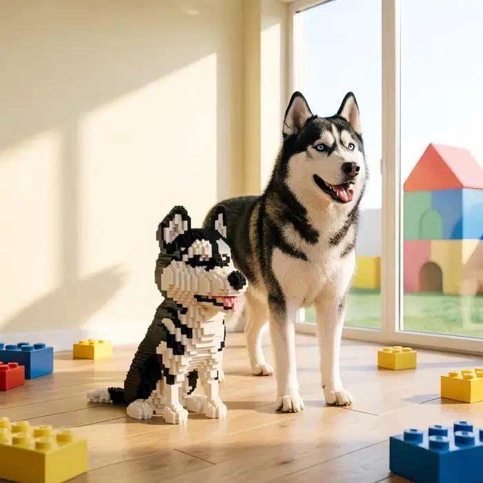 Modèle de chien Husky sibérien pour les amoureux des animaux de compagnie