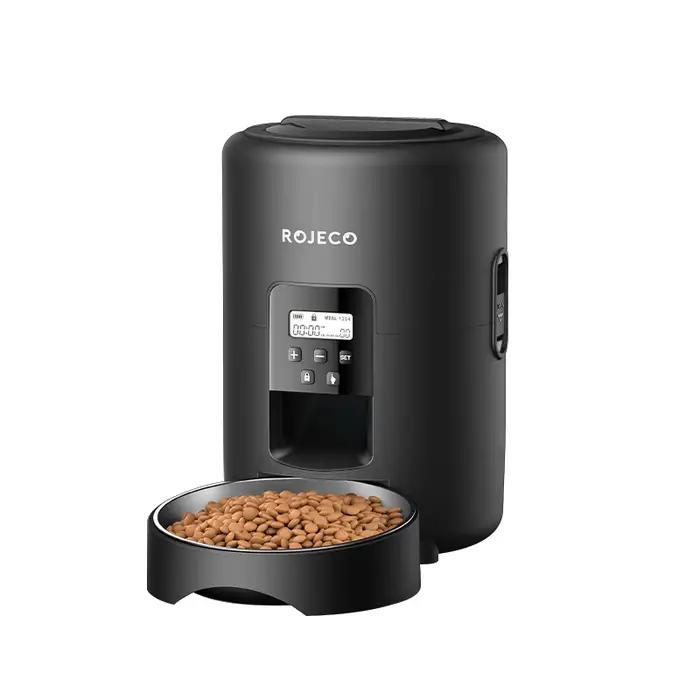 ROJECO 2L mangeoire automatique pour animaux de compagnie intelligente Auto chien et chat nourriture Kibble bouton