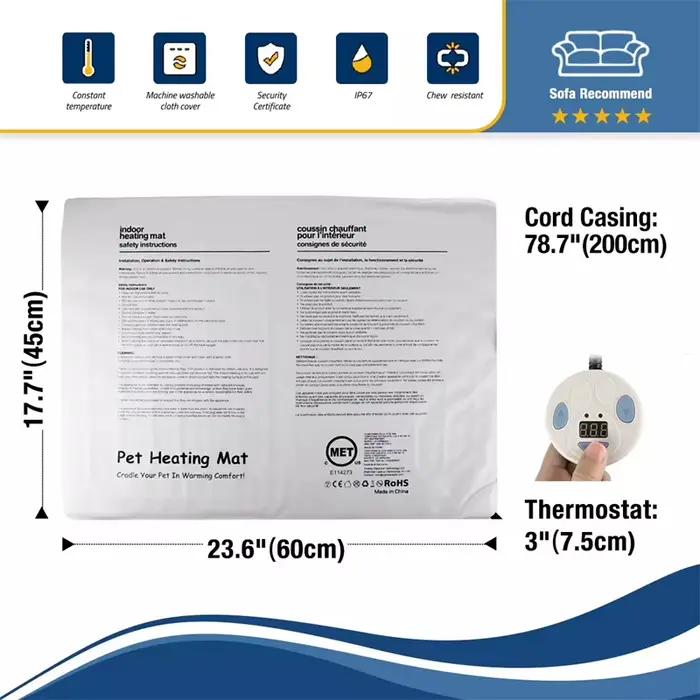 Couverture électrique pour animaux de compagnie
