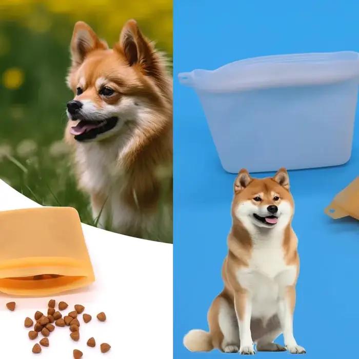 Sac de stockage de nourriture pour chien portable en plein air