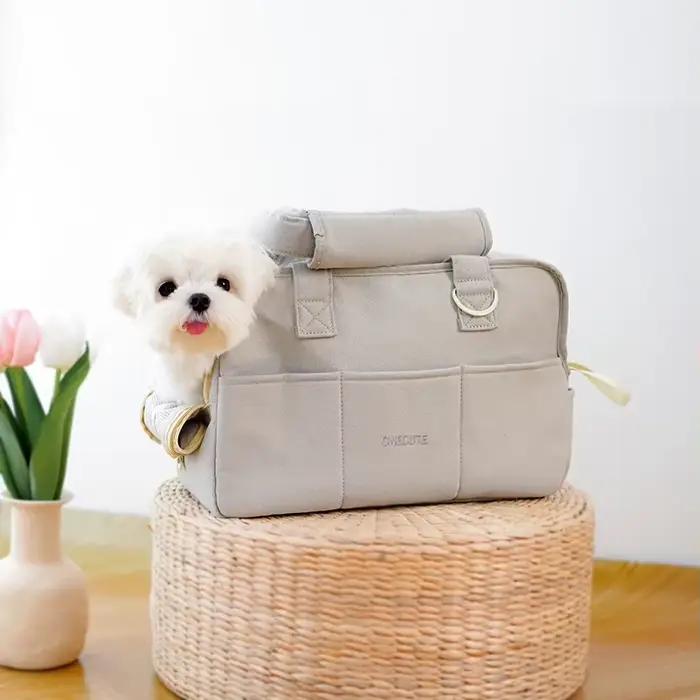 Les animaux de compagnie sortent et emmèlent leurs chiots. Les sacs à bandoulière portables sont adaptés aux chats et