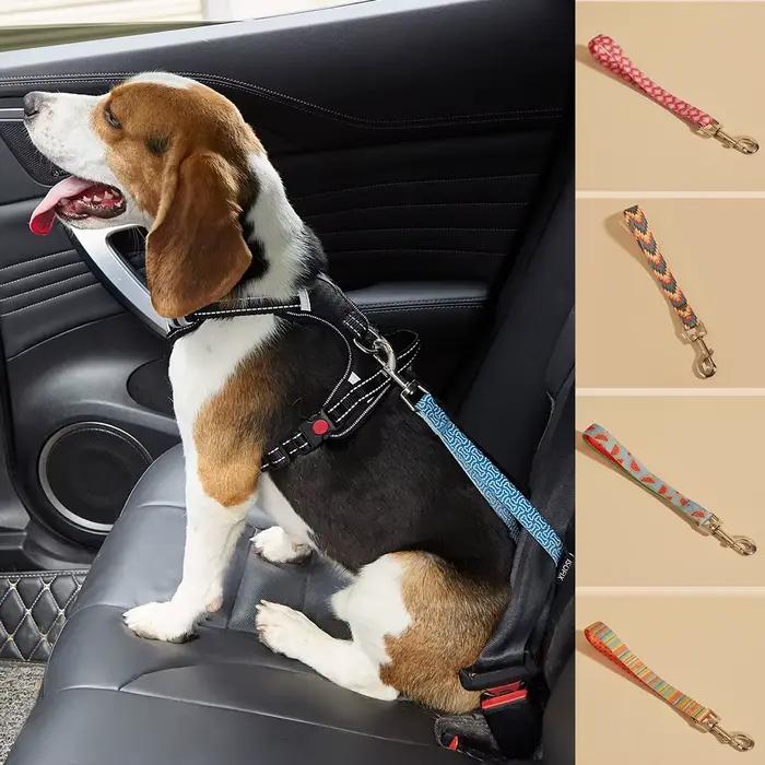Laisse courte imprimée pour chien, multi-choix, belle ceinture de sécurité, marche, rue, anti-évasion, UL, fournitures pour animaux de compagnie