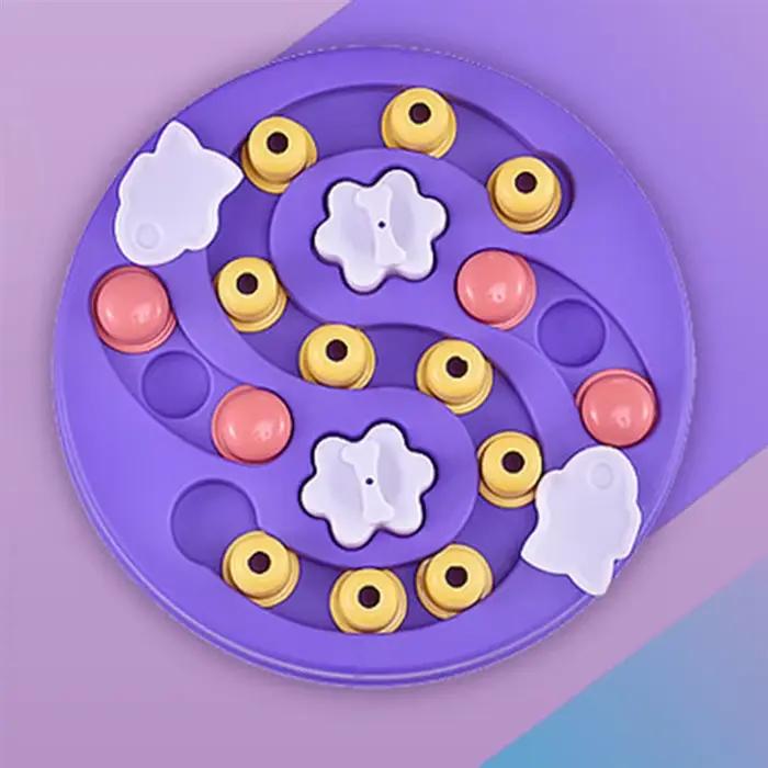 AA81-Puppy IQ distributeur de nourriture manger lente bol antidérapant animal de compagnie chat chiens jeu d'entraînement chien Puzzle mangeoire lente interactive